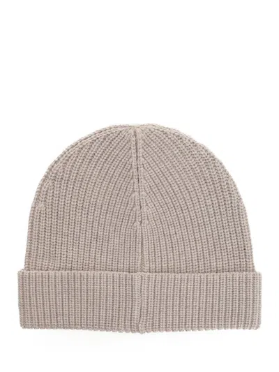 Isabel Marant Wool Hat With Logo Patch In Neutral