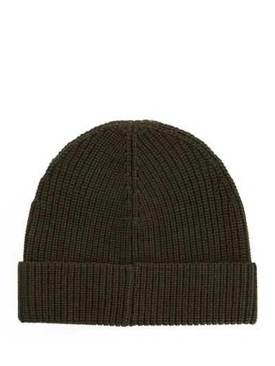 Isabel Marant Wool Hat With Logo Patch In Green