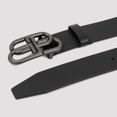 Balenciaga Black Bb Leather Belt