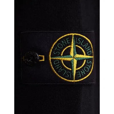 Stone Island Lightweight Wool Crew Neck Sweater With Raglan Sleeves Clothing In Black