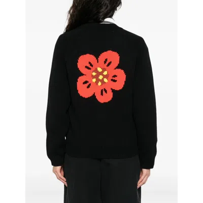 Kenzo Boke Flower Logo-embroidered Button Cardigan