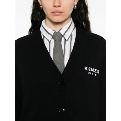 Kenzo Boke Flower Logo-embroidered Button Cardigan