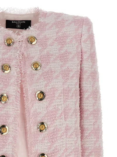 Balmain Bouclé Blazer In Multi