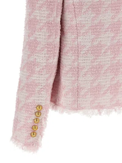 Balmain Bouclé Blazer In Multi