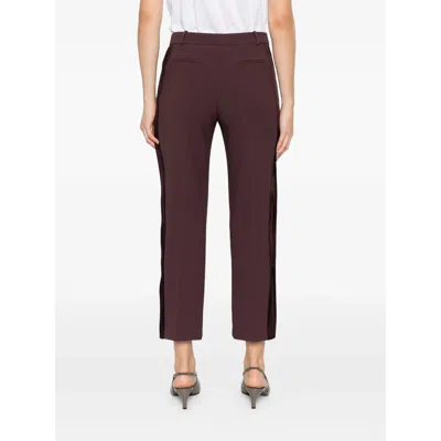 Elisabetta Franchi Brown Pants In Purple