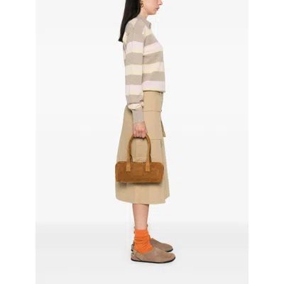 Staud Smooth Leather Shoulder Bag With Double Handles