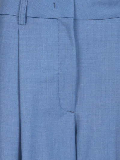 The Latest C-axel Straight Poli/lana Trousers Beige In Blue