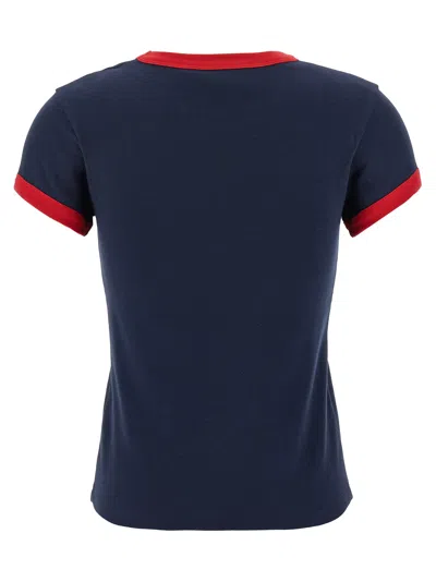 Valentino Crew Neck Cotton T-shirt With Contrast Trim