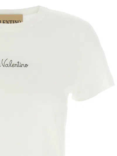 Valentino Cotton Crew Neck T-shirt With Short Sleeves In White