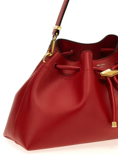 Jimmy Choo Bucket Bag In Red Color Leather