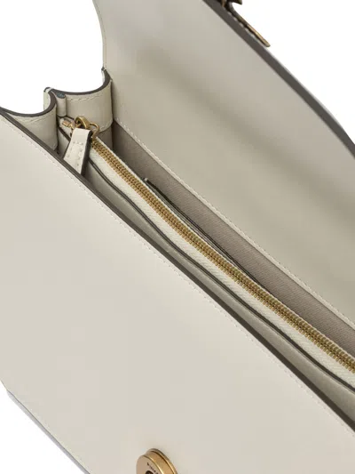 Pinko Love One Leather Crossbody Bag In White