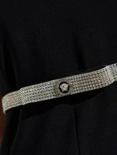 Versace Crystal-embellished Belt Cocktail Dress