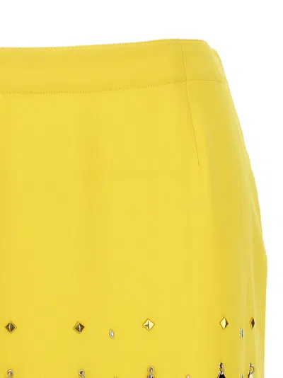 Rabanne Diamond-hued Sequin Skirt Skirts Yellow In Yellow