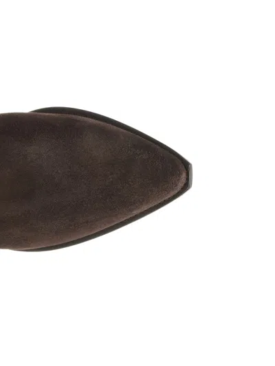 Isabel Marant Duerto Chocolate Cowboy Boots In Suede Women In Brown
