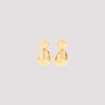 Phoebe Philo Teardrop Pendant Earrings In Polished Sterling Silver In Gold