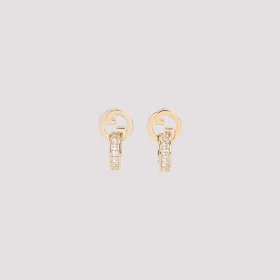 Gucci Blondie Intertwined Crystal Earrings In Gold