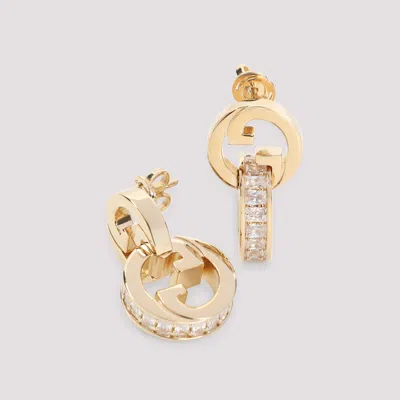 Gucci Blondie Intertwined Crystal Earrings In Gold