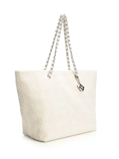 Tory Burch Ella Terry Cotton Tote Bag In Neutral