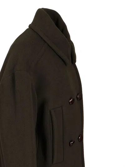 Isabel Marant Fiby Double Breasted Wool Blend Coat Clothing In Brown