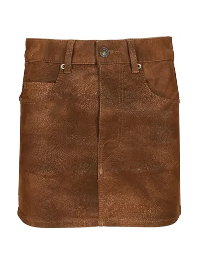 Isabel Marant Étoile Isabel Marant Etoile Women Kimmy Mini Skirt In Brown