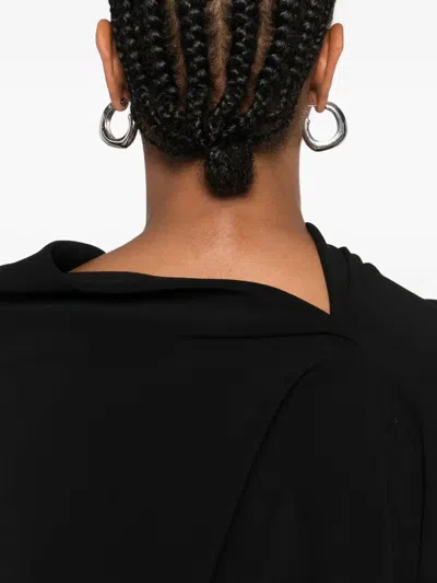 Rick Owens Asymmetric Draped Knit Top Cape