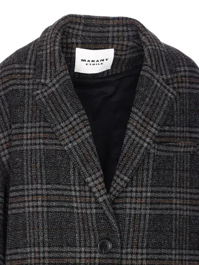 Isabel Marant Étoile Isabel Marant Etoile Plaid Wool Single-breasted Coat
