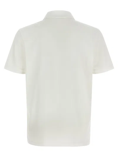 Moncler Logo Patch Polo Shirt In White