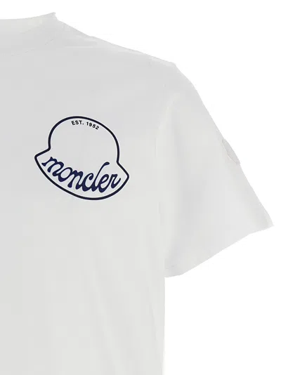 Moncler Men Logo Cotton T-shirt White In White