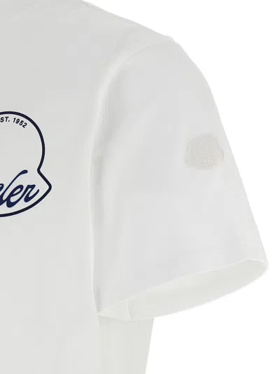 Moncler Men Logo Cotton T-shirt White In White