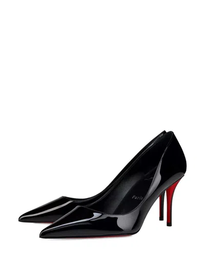 Christian Louboutin Pointed Toe Glossy Finish Pumps In Black