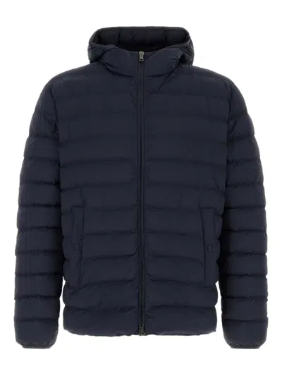 Herno Resort Jacket In Light Stretch Nylon In Blue