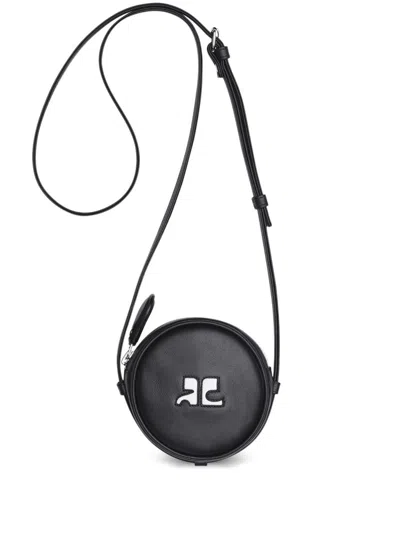 Courrèges Courreges Reedition Leather Circle Bag In Black