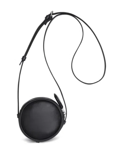 Courrèges Courreges Reedition Leather Circle Bag In Black