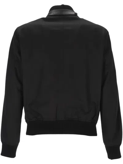 Tom Ford Bomber Jacket With Front Zipper In Black