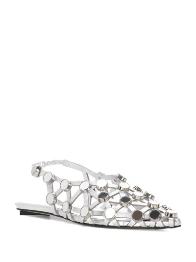 Attico The  Sandals In Silver