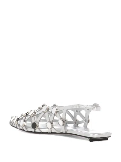 Attico The  Sandals In Silver