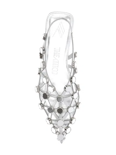 Attico The  Sandals In Silver