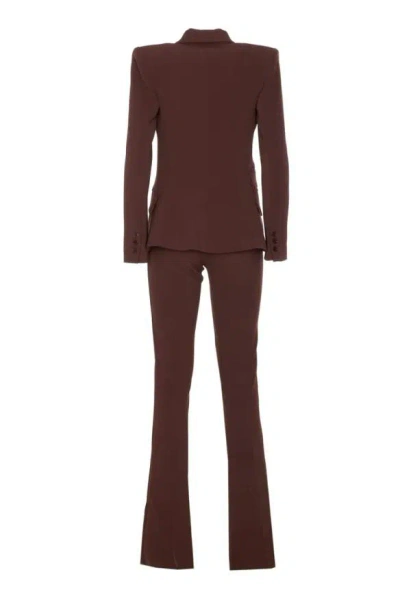 Elisabetta Franchi Tailored Suit In Brown