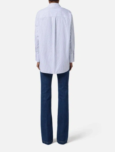 Elisabetta Franchi Striped Button-down Collar Shirt With Chest Pocket In Multi