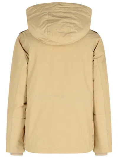 Woolrich 'military' Beige Cotton Blend Jacket In Brown