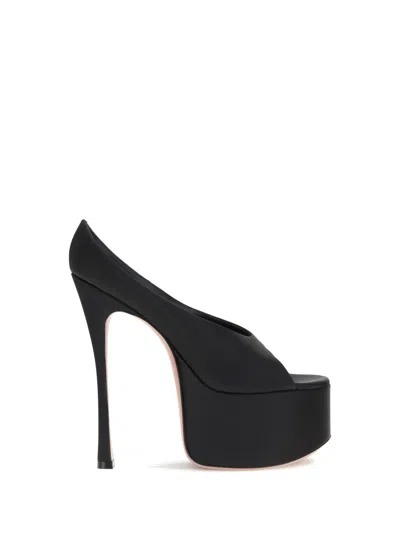 Amina Muaddi Black Anok Plateau Heeled Sandals In Black