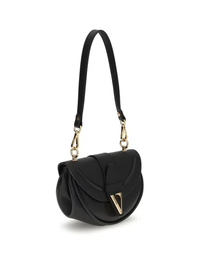 Versace Virtus Small Shoulder Bag In Black