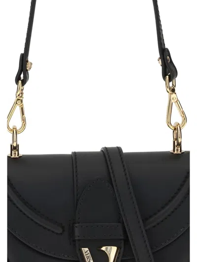 Versace Virtus Small Shoulder Bag In Black
