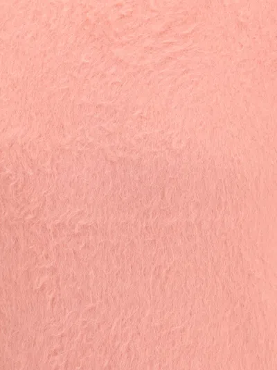 Roberto Collina Long Sleeves Pressed Gauze Round Neck Sweater Clothing In Pink