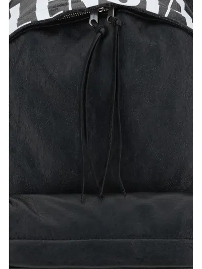 Balenciaga Crinkle Effect Backpack In Black