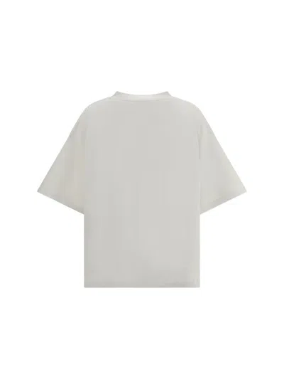 Balenciaga Cotton Tshirt With Logo Print In Gray