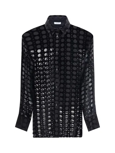 Ferragamo Long Sleeve Shirt In Black