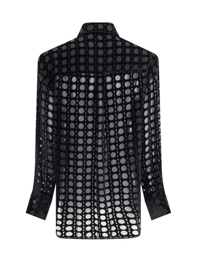 Ferragamo Long Sleeve Shirt In Black