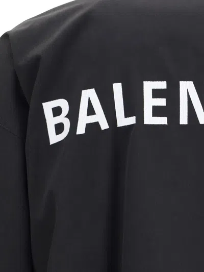 Balenciaga Oversized Windbreaker Jacket In Black