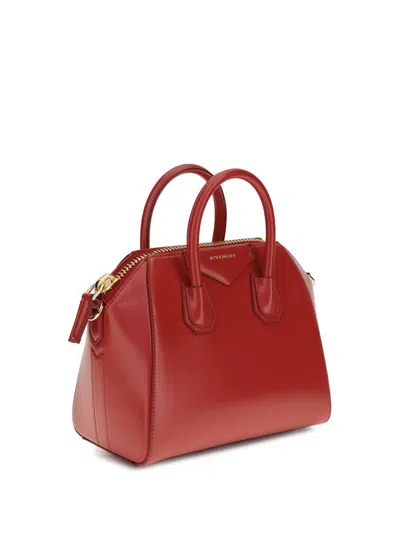 Givenchy Antigona Mini Top-handle Bag In Patent Leather In Red